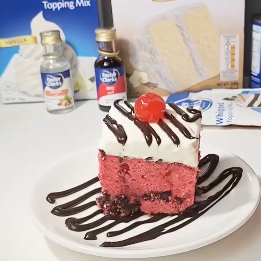 > Cherry Poke Cake